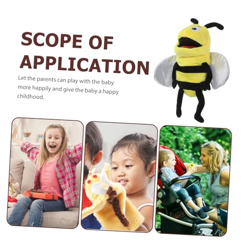 HONITANO Plüsch Bienen Handpuppe aus Weichem Material Interaktives Lernspielzeug für Rollenspiele Erzählungen und Eltern Junge Mädchen Kommunikation Cartoon Handpuppe von HONITANO