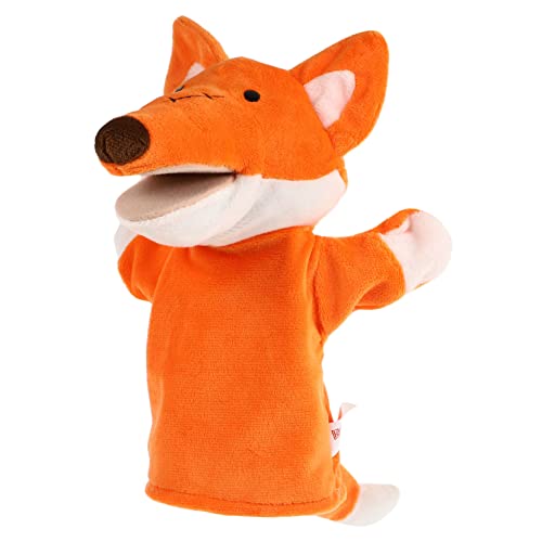 HONITANO Plüsch Fingerpuppe Fuchs mit Beweglichem Mund Weiches Tierkopf für Kreatives Lernspielzeug Sicher und Hautfreundlich für Rollenspiele und Pädagogischen Einsatz von HONITANO