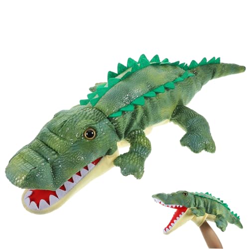 HONITANO Plüsch Handpuppe Krokodil Interaktive Tierhandpuppe für Geschichtenerzählen Kuscheltier mit Lebendigen Farben für Erwachsene Fördert Fantasie und Rollenspiel von HONITANO