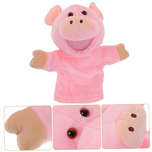 HONITANO Plüsch Handpuppe Schwein Groß Pädagogisch Fördernd Motorische Fähigkeiten Hand Auge Koordination Kommunikation für Geschichten Erzählen Spaß Tier Design von HONITANO