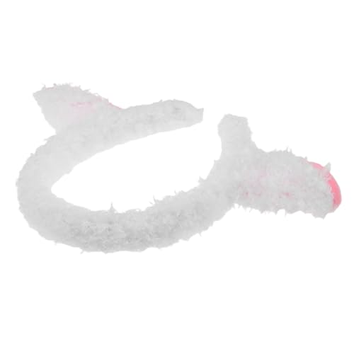 HONITANO Plüsch Schaf Ohren Haarreif Weiß Lamm Stirnband Kuschelig Weich Tierkostüm Zubehör für Party Cosplay Geburtstag Zoo Thema Halloween Weihnachten von HONITANO