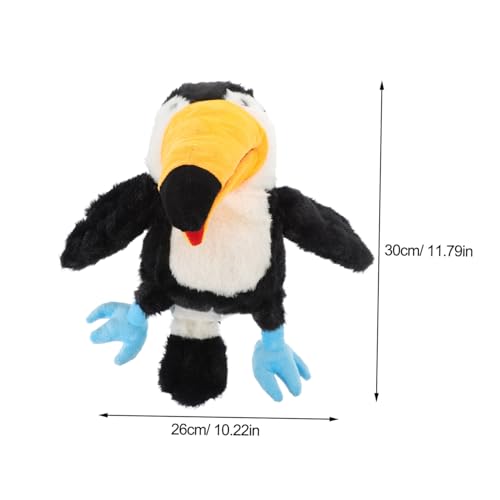 HONITANO Plüsch Vogel Handpuppe Beweglicher Mund Weiches Kuscheltier Handspielzeug für Erwachsene Interaktive Cartoon Handpuppe aus Plüsch und PP Baumwolle von HONITANO