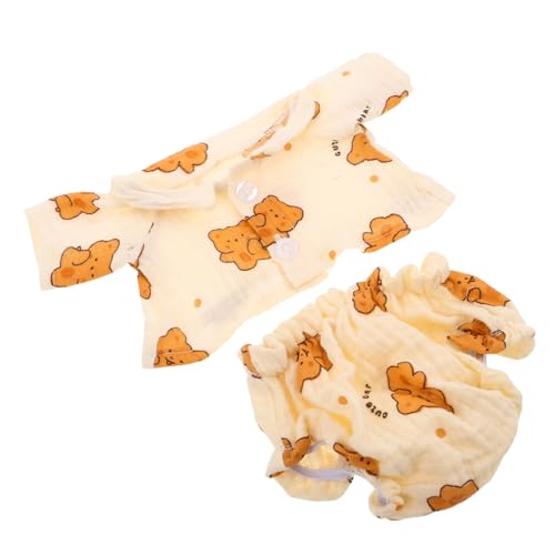 HONITANO Plüschbär Schlafanzüge aus Weichem Austauschbare Kuscheltier Kleidung Niedliche Puppen Outfits mit Zubehör Fördert Kreatives Rollenspiel und Kuschelkomfort von HONITANO