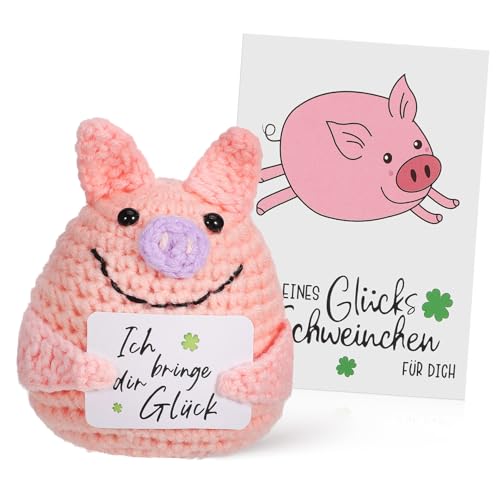 HONITANO Positives Häkelschwein Handgemachtes Stofftier zur Emotionalen Unterstützung Dekoratives Puppengeschenk Vielseitig Einsetzbar für Erwachsene HONITANO Positives Häkelschwein Handgemachtes Stofftier zur Emotionalen Unterstützung Dekoratives Puppengeschenk Vielseitig Einsetzbar für Erwachsene von HONITANO