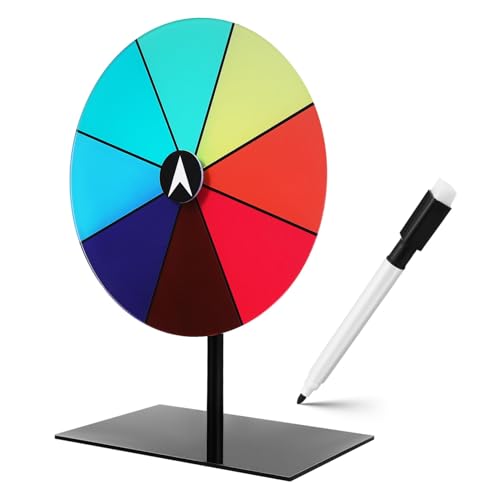 HONITANO Partyspiel-brettspiel Mit Trocken Abwischbarem Marker Partyspiel-Requisiten Preisrad-tischplatte Aus Acryl Entscheidungsrad-Spielzeug Für Events Rad-tischplatte Mit Ständer Für von HONITANO