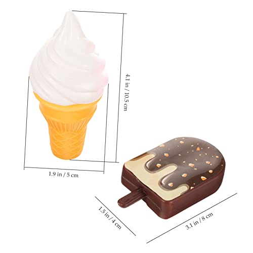 HONITANO Pretend Play Eiscreme Spielküche Dessert Imitation Eiscreme für Mädchen Feines Motorik Lernspielzeug Sicherheitsrand von HONITANO