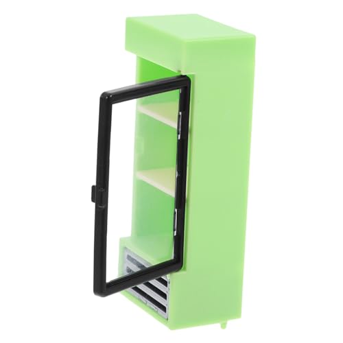 HONITANO Puppenhaus Kühlschrank Puppenmöbel Mini-kühlschrank Mini-Ornamente Zum Basteln Puppenhaus Miniatur-kühlschrank Kühlschrank-Requisite Winziger Kühlschrank Green Plastik von HONITANO