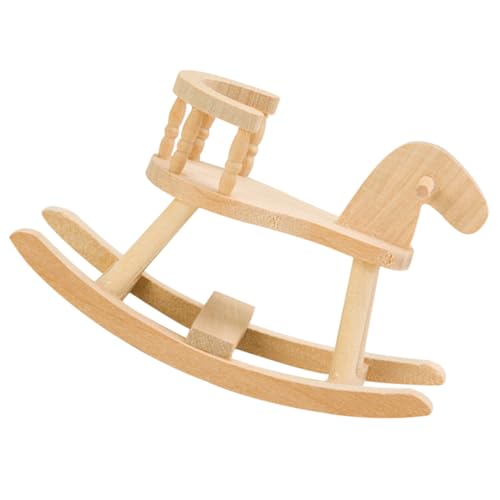 HONITANO Puppenhaus Möbel Kinderzimmer Deko Holz Stuhl für Puppenhaus Desktop Ornament Holzspielzeug von HONITANO