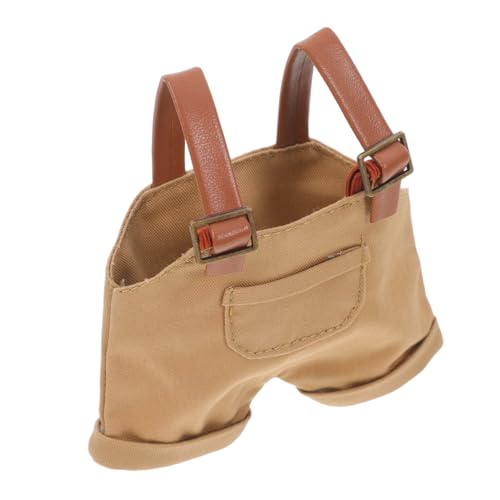 HONITANO Puppenoverall Puppenrock Und Hemd Puppenzubehör Aus Baumwolle Puppenkleider Hosenträger Ankleidepuppe Khakifarbenes Tuch von HONITANO