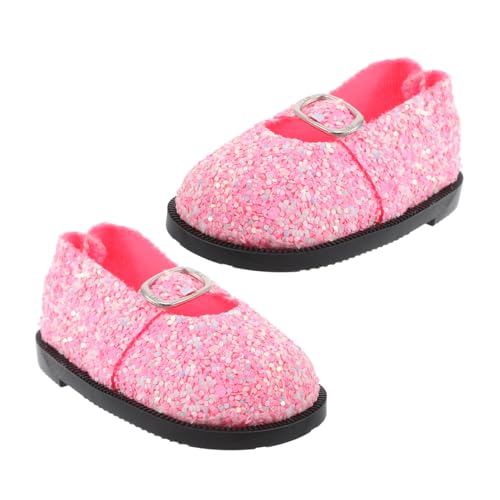HONITANO Puppenschuhe für Puppen Glitzernde Pailletten Miniaturschuhe Modisches Puppenzubehör Sichere Passform Elegantes Design für Spiel und Sammlerpuppen von HONITANO