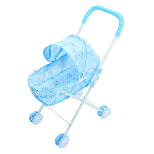 HONITANO Puppenwagen Spielzeugkinderwagen Beweglicher Kinderwagen Bewegliches Kinderwagenmodell Puppe Süßer Kinderwagen Puppensachen Puppenhausdekorationen Oxford-Stoff Sky-Blue HONITANO Puppenwagen Spielzeugkinderwagen Beweglicher Kinderwagen Bewegliches Kinderwagenmodell Puppe Süßer Kinderwagen Puppensachen Puppenhausdekorationen Oxford-Stoff Sky-Blue von HONITANO