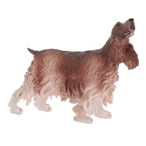 HONITANO Realistische Cocker Spaniel Hundefigur aus Langlebigem Kunststoff Detailgetreues Simulationsmodell als Pädagogisches Kinderspielzeug und Dekorative Tierstatue für Kinderzimmer von HONITANO