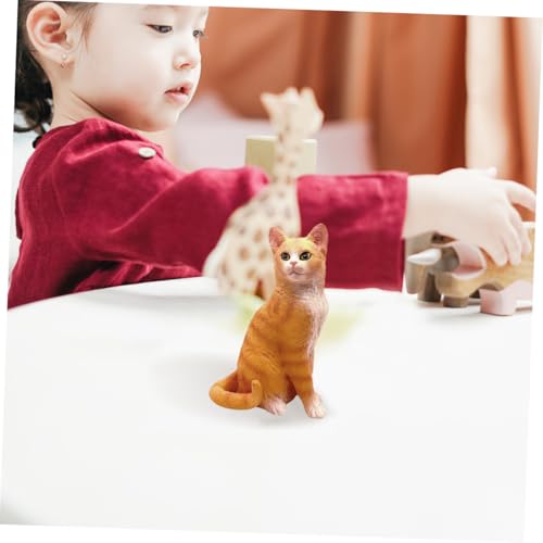 HONITANO Realistische Kätzchen Figurine aus Leichtem Kunststoff Detailgetreues Katzenmodell Sichere Tierdekoration für Kinderzimmer Wohnzimmer und Garten Kompakte Kreative Lernspielzeug von HONITANO