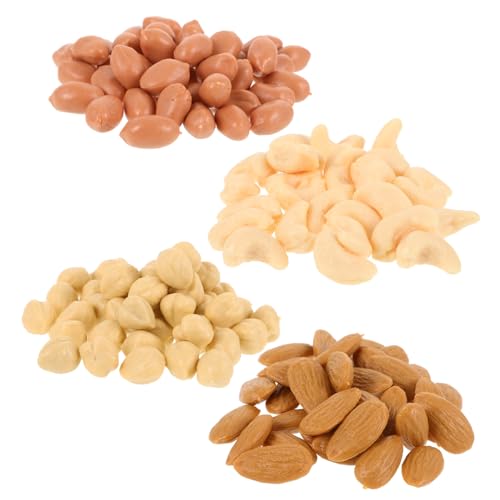HONITANO Realistische Miniatur Erdnuss Dekoration DIY Basteln Lebensechte Haselnüsse Erdnüsse Cashews und Mandeln für Puppenhaus Handgemachte Kunststoff Nachbildung Mini Haus Zubehör von HONITANO