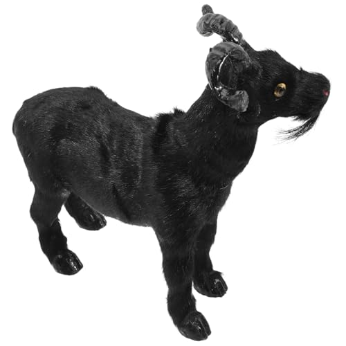 HONITANO Realistische Schwarze Ziegenfigur Gartenstatue Wetterfest Langlebig Detailreiche Goat Skulptur Gartendekor für Außenbereich und Kreative Tierfigur Ziege Dekoration HONITANO Realistische Schwarze Ziegenfigur Gartenstatue Wetterfest Langlebig Detailreiche Goat Skulptur Gartendekor für Außenbereich und Kreative Tierfigur Ziege Dekoration von HONITANO