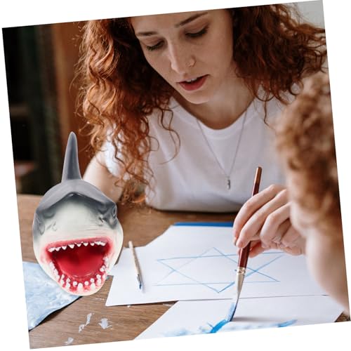 HONITANO Realistische Shark Handpuppe aus Interaktives Lernspielzeug für Beweglicher Mund Pädagogisches Tierkostüm für Fantasievolles Rollenspiel Robustes Kinderhandpuppenspielzeug von HONITANO