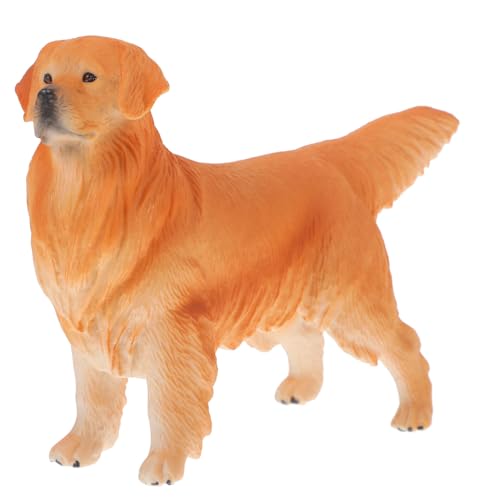 HONITANO Realistische Simulation Goldener Retriever Hundefigur Kunststoff Langlebig Leicht Dekoration Schlafzimmer Kinderzimmer Pädagogisch Welpen Modell von HONITANO