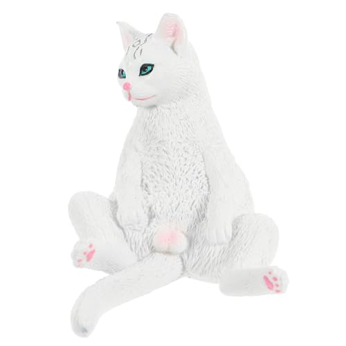 HONITANO Realistische Weiße Katzenfigur aus Kunststoff Detailreiches Katzenmodell Kleine Dekoration für Schreibtisch Wohnraum und Kinderzimmer Edukatives Haustier Ornament HONITANO Realistische Weiße Katzenfigur aus Kunststoff Detailreiches Katzenmodell Kleine Dekoration für Schreibtisch Wohnraum und Kinderzimmer Edukatives Haustier Ornament von HONITANO