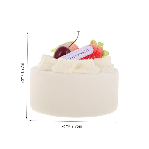 HONITANO Realistisches Fake Cake Modell mit Kirsch Deko Vielseitige Tortendeko für Food Photography Eventplanung und Kindergeburtstag Dekoratives Dessert Modell für Bäckerei und von HONITANO