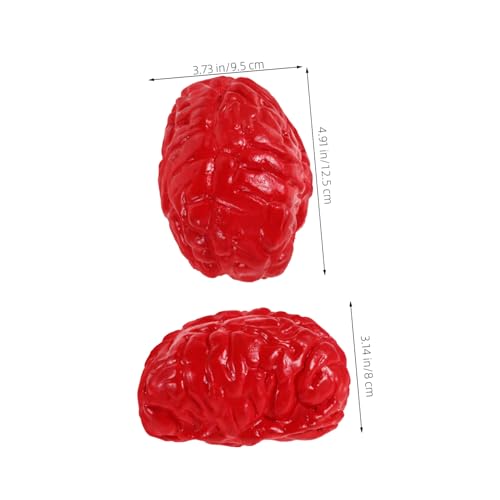 HONITANO Realistisches Halloween Gehirn Deko Prop Detailreiches Wiederverwendbares Partyaccessoire Gruseliges Fake Gehirn für Tisch Raumdekoration Einfache Reinigung für Spuk von HONITANO