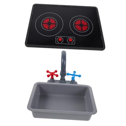 HONITANO Realistisches Küchenspielzeug Set für Wasserhahn Spüle und Induktionskochfeld Fördert Feinmotorik Soziales und Kreative Rollenspiele für Jungen und Mädchen von HONITANO