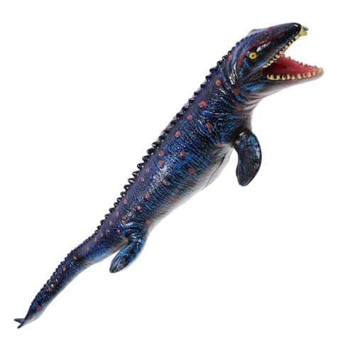 HONITANO Realistisches Mosasaurus Dinosaurier Modell Weiches Material Lebendige Blaue Farbgestaltung Detailgetreue Tierfigur für Pädagogisches Lernspielzeug Dekoration für Garten und von HONITANO