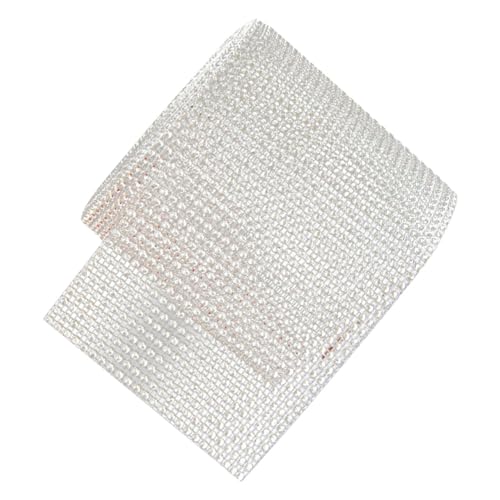 HONITANO Rhinestone Mesh Band Reihen Silber Glitzerndes Strass Dekoband für Hochzeitstorte Geburtstagstorte Bastelarbeiten und Festliche Tischdekoration HONITANO Rhinestone Mesh Band Reihen Silber Glitzerndes Strass Dekoband für Hochzeitstorte Geburtstagstorte Bastelarbeiten und Festliche Tischdekoration von HONITANO