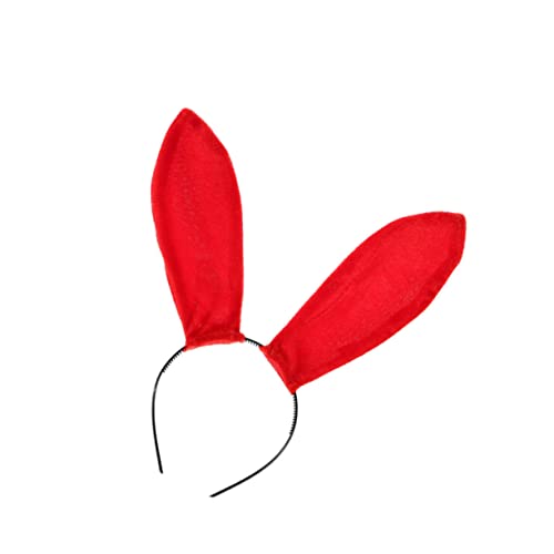 HONITANO Rotes Samt Hasenohren Haarreif Party Kopfschmuck Leicht und Fest Sitzend für Cosplay Performance Karneval Fasching Zubehör HONITANO Rotes Samt Hasenohren Haarreif Party Kopfschmuck Leicht und Fest Sitzend für Cosplay Performance Karneval Fasching Zubehör von HONITANO