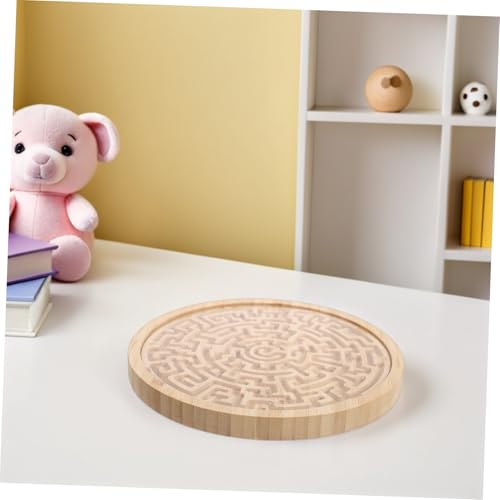 HONITANO Rundes Holz Labyrinthspiel Holzspielzeug Maze Puzzle für Frühe Bildung Räumliches und Koordination Sicherer Langlebiger Aktivitätsspielzeug von HONITANO