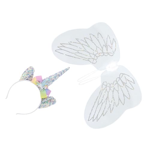 HONITANO Einhorn-maskenball-Set Stirnband Flügel Feenkostüm Requisiten Für Jungen Und Mädchen Kleinkind Prinzessinnen-Party Verkleidungsset von HONITANO