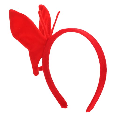HONITANO Schmetterling Haarreif Rot Damen Party Haarschmuck Komfortables Stirnband Für Geburtstag Karneval Fasching Mädchen Zubehör von HONITANO