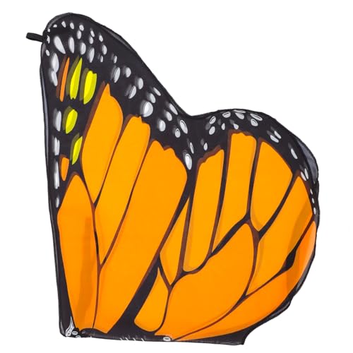 HONITANO Schmetterling Umhang für Leichtes Chiffon Kostüm für Halloween Cosplay Bühnenauftritte mit Trägern für Einfaches Ausziehen Dekorative Flügel für Kreative Fotos HONITANO Schmetterling Umhang für Leichtes Chiffon Kostüm für Halloween Cosplay Bühnenauftritte mit Trägern für Einfaches Ausziehen Dekorative Flügel für Kreative Fotos von HONITANO