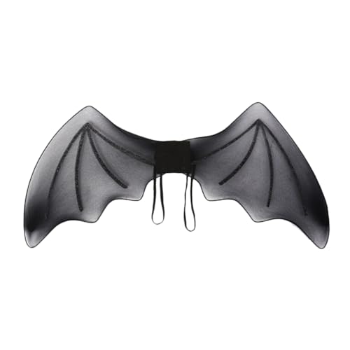 HONITANO Schwarze Fledermausflügel Cosplay Kostüm Flügel für Halloween Party Karneval Verkleidung Erwachsene Bühnenperformance von HONITANO
