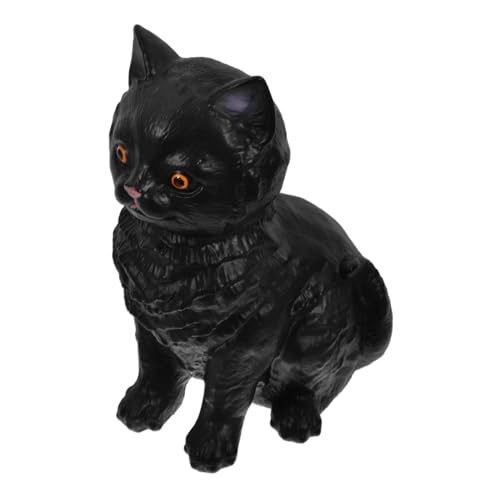 HONITANO Schwarzes Katzenspielzeug Geschwollen Untersetzer Katzenminze Katzenbrunnen Schwarze Katzenfigur Figuren Wurf Plüsch Katzentunnel Kätzchen Weltraumsand Black von HONITANO