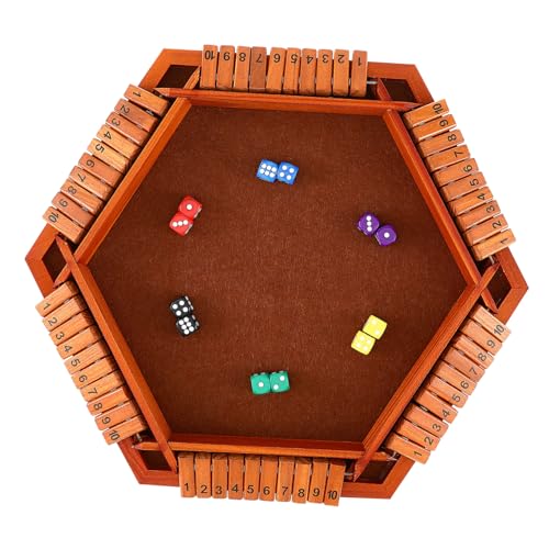 HONITANO Shut The Box Holzspiel Tisch Mathe Brettspiel für Mehrspieler Kompaktes Zahlen Würfelspiel aus Holz für Familie Party Zuhause HONITANO Shut The Box Holzspiel Tisch Mathe Brettspiel für Mehrspieler Kompaktes Zahlen Würfelspiel aus Holz für Familie Party Zuhause von HONITANO