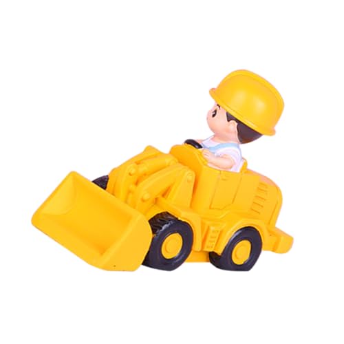 HONITANO Simulation Bulldozer Bagger Bagger Dessert Topper Engineering Fahrzeuge Mini Engineering Truck Fahrzeuge Truck Engineering Truck Toppers Harz Gelb von HONITANO