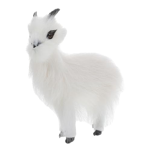 HONITANO Simulation Kunstfell Ziegenmodell Weihnachtsschafe Stofftiere Ornamente Urlaub Ziegen Figur Für Urlaubsheimdekorationen von HONITANO