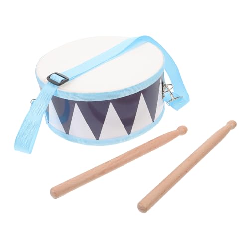 HONITANO Snare Drum Holzspielzeug mit Trommelstöcken und Verstellbarem Gurt Doppelseitige Handtrommel für Musikalische Früherziehung Langlebiges Kinderschlagzeug für Jungen und Mädchen von HONITANO