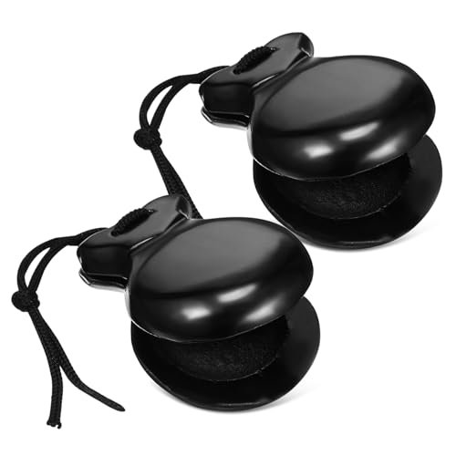 HONITANO Spanische Holz Kastagnetten Handgefertigte Percussion Instrumente Leichte Finger Castanets für Frühen Musikunterricht und Rhythmische Früherziehung Langlebig und Tragbar Schwarzes HONITANO Spanische Holz Kastagnetten Handgefertigte Percussion Instrumente Leichte Finger Castanets für Frühen Musikunterricht und Rhythmische Früherziehung Langlebig und Tragbar Schwarzes von HONITANO