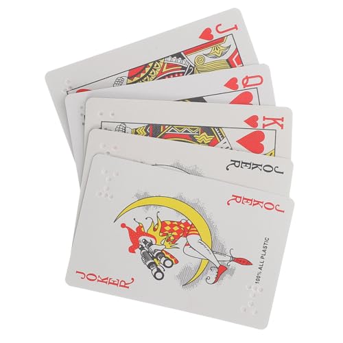 HONITANO Spielkarten in Blindenschrift Groß Spiele, Kartenspiele Lernen Drucken Gadgets Für Jumbo Poker Beeinträchtigte Papier von HONITANO