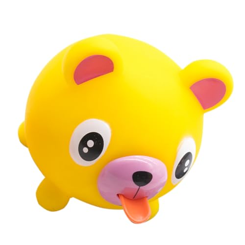 HONITANO Stress Relief Squeeze Toy Gelbes Quietsche mit Zunge Weiches Sensorisches für Erwachsene Elastisches Anti Stress Quetschspielzeug zur Angstlösung und Entspannung von HONITANO