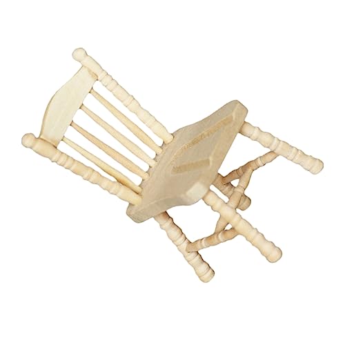 HONITANO Stuhl Heimdekoration Puppenhaus-Miniaturen Miniatur-Spielzeugstühle Mini - bescherung Weihnachten geldgeschenke Weihnachten Decor Miniaturspielzeug Miniaturmodell Holz Khaki von HONITANO