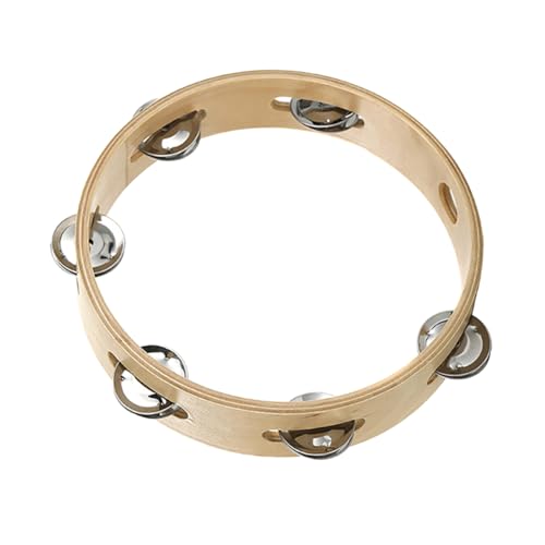 HONITANO Tamburin aus Holz für Musikinstrument für Junge Mädchen Handspielzeug Rhythmus und Selbstvertrauen Sicheres und Langlebiges Percussion Instrument HONITANO Tamburin aus Holz für Musikinstrument für Junge Mädchen Handspielzeug Rhythmus und Selbstvertrauen Sicheres und Langlebiges Percussion Instrument von HONITANO