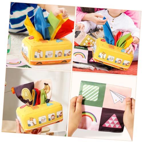 HONITANO Taschentuchbox Hochkontrast Knistertuch Montessori Lernspielzeug für Neugeborene Monate zur Feinmotorik und Kreativität von HONITANO