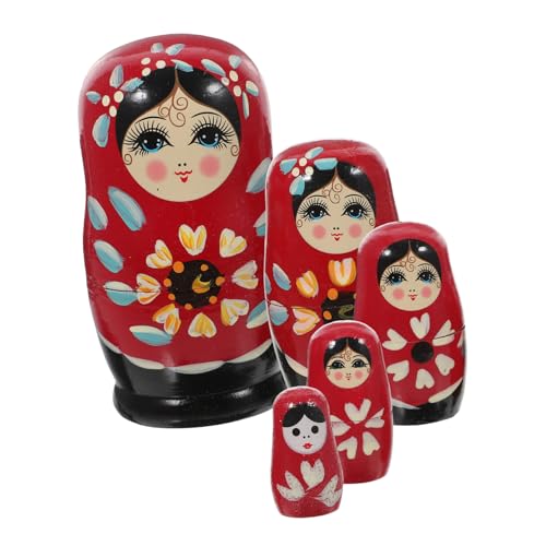 HONITANO Teilig Handbemalte Russische Holzpuppen für Bunte Traditionelle Holzdekoration Lernspielzeug HONITANO Teilig Handbemalte Russische Holzpuppen für Bunte Traditionelle Holzdekoration Lernspielzeug von HONITANO