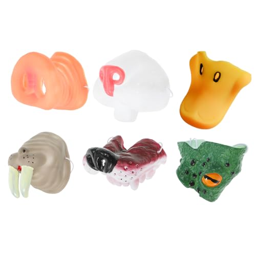 HONITANO Teiliges Halloween Cosplay Tiernasen Realistische Langlebige Kostüm Requisiten für Party Karneval Fasching Schwein Wolf Hase Frosch Walross und Entennase Wiederverwendbar Leicht HONITANO Teiliges Halloween Cosplay Tiernasen Realistische Langlebige Kostüm Requisiten für Party Karneval Fasching Schwein Wolf Hase Frosch Walross und Entennase Wiederverwendbar Leicht von HONITANO