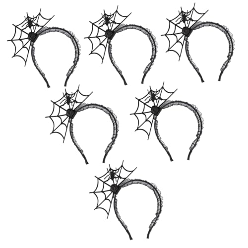 HONITANO Teiliges Halloween Spinnenweb Haarreif Schwarzes Cosplay Haarband mit Spinnennetz Design Bequeme Haarclips für Halloween Kostüme Partydekoration und Festtagsaccessoires von HONITANO