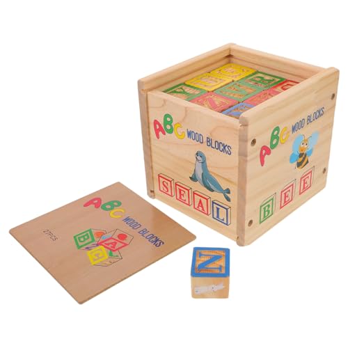 HONITANO Teiliges Holz-bausteine Großbuchstaben und Zahlen Bunte Sichere Montessori Lernspielzeug für Vorschulkinder Kreativität und Frühem Zahlenverständnis von HONITANO