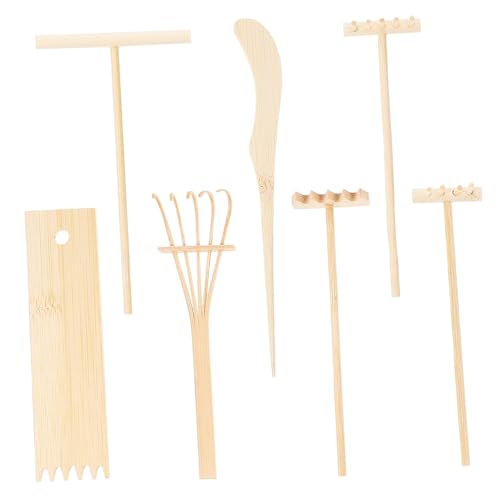 HONITANO Teiliges Mini Bambus Sandspielzeug DIY Landschaftsrechen für Sandtisch Kreative Zen Garten Dekoration Entspannendes Stressabbau Werkzeug Langlebige Miniatur Rechen HONITANO Teiliges Mini Bambus Sandspielzeug DIY Landschaftsrechen für Sandtisch Kreative Zen Garten Dekoration Entspannendes Stressabbau Werkzeug Langlebige Miniatur Rechen von HONITANO