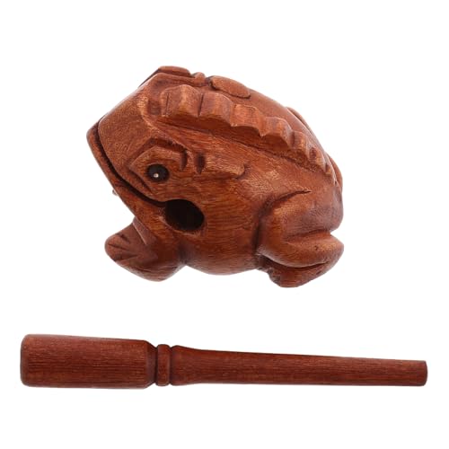 HONITANO Thai Wooden Frog Handgefertigtes Musikinstrument Kreatives Interaktives mit für Heimdekoration und Kleine Percussioninstrumente HONITANO Thai Wooden Frog Handgefertigtes Musikinstrument Kreatives Interaktives mit für Heimdekoration und Kleine Percussioninstrumente von HONITANO